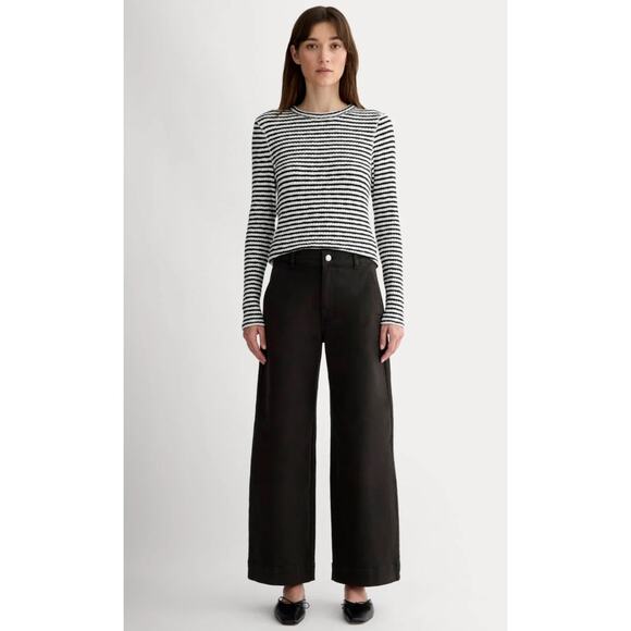 Everlane The Utility Wide-Leg Pant Black size 4 - Picture 1 of 8